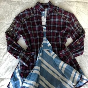 Free People Downtown Romance buttondown